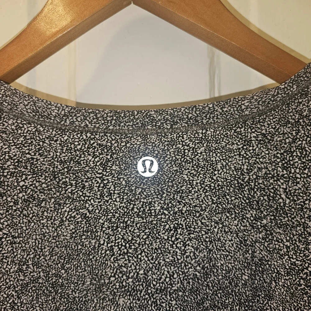 Lululemon Sole Training Top in the Sea Spray Alpine White Dark Chrome